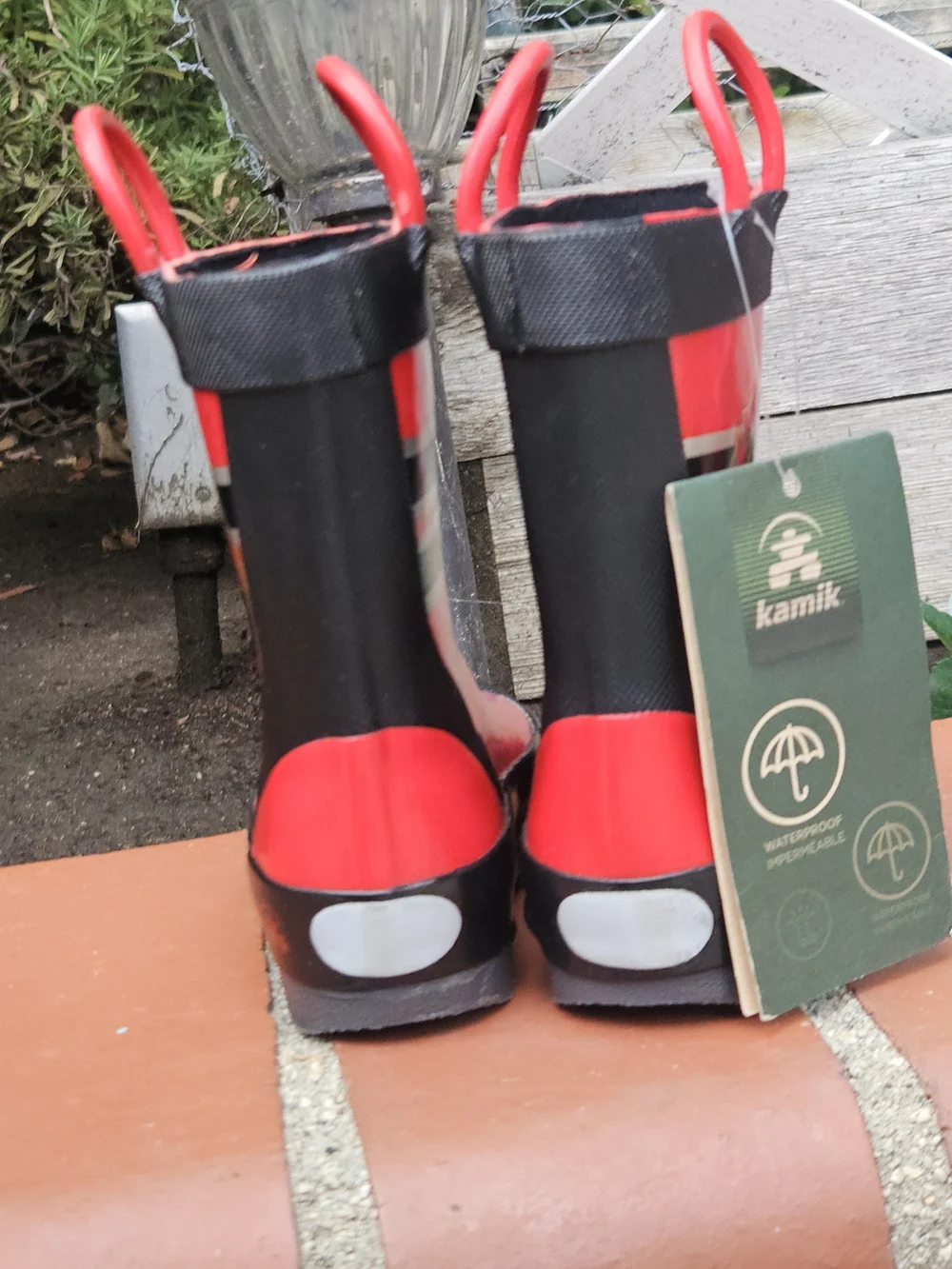 Kamik Kids' Red Firefighter Rain Boots